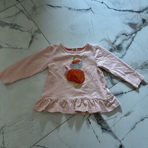 Baby Boden Pink Long Sleeve Top with Applique